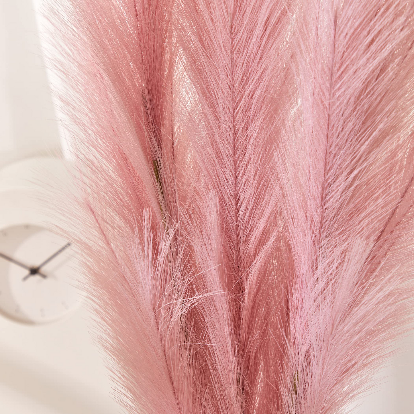 Large Faux Pampas Grass, 3 Pcs, 43'', Dusty Pink