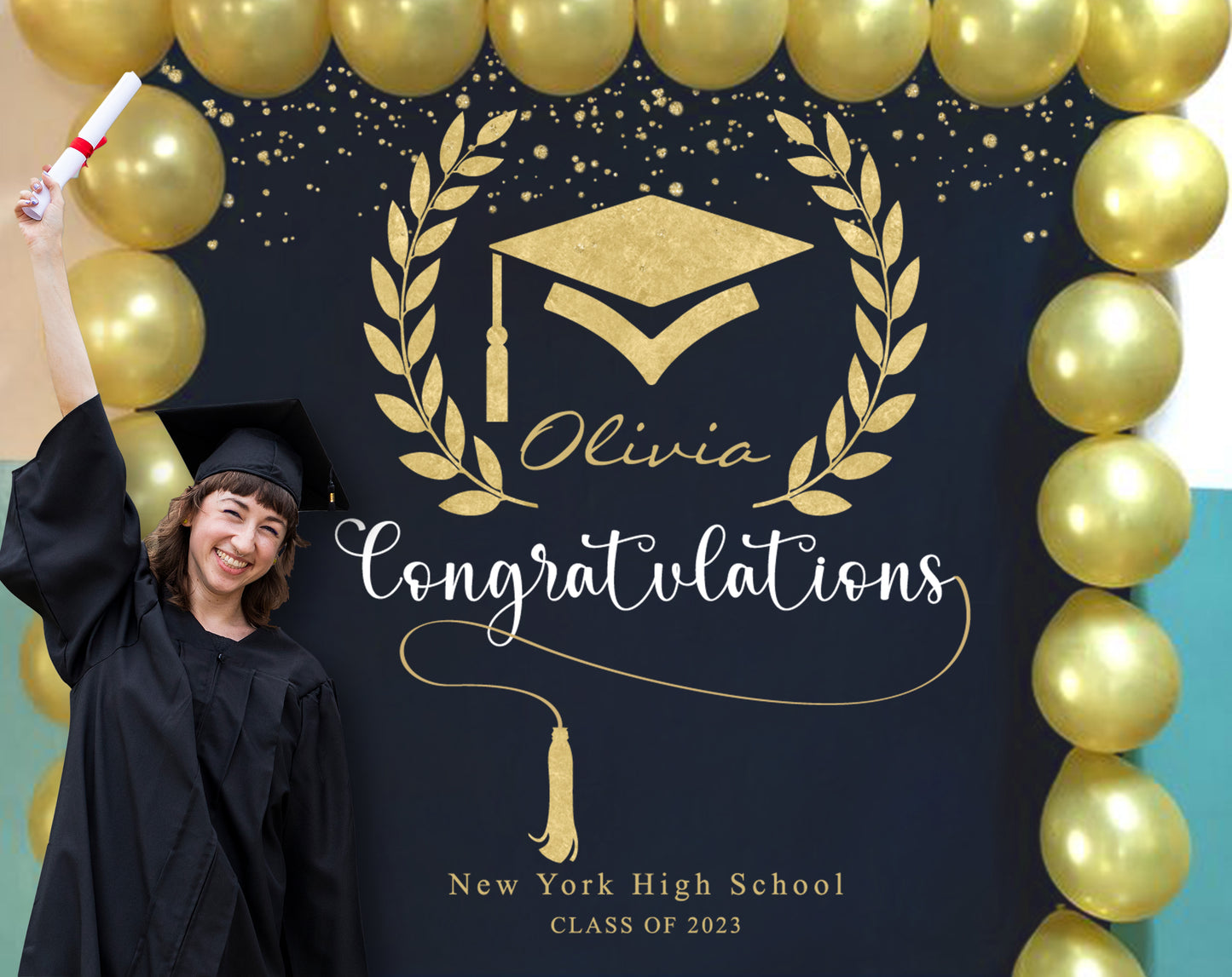 Graduation Season Wheat Ears Backdrop