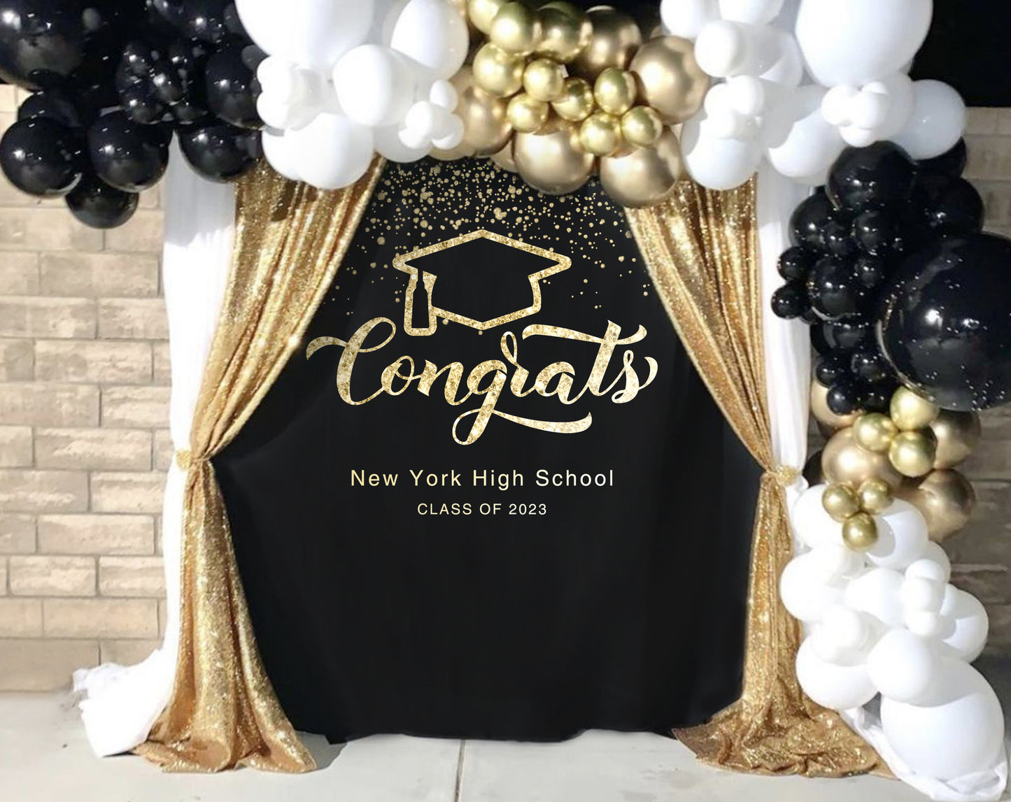 Graduation Cap Backdrop