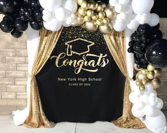 Graduation Cap Backdrop