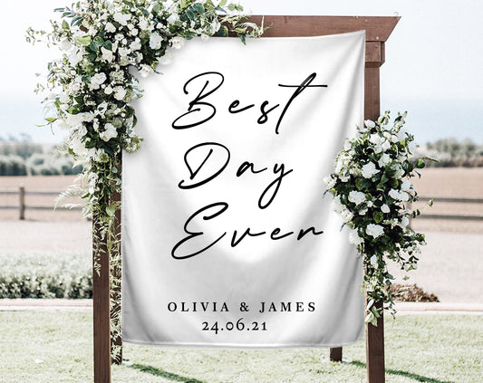 Best Day Ever - Wedding Backdrop