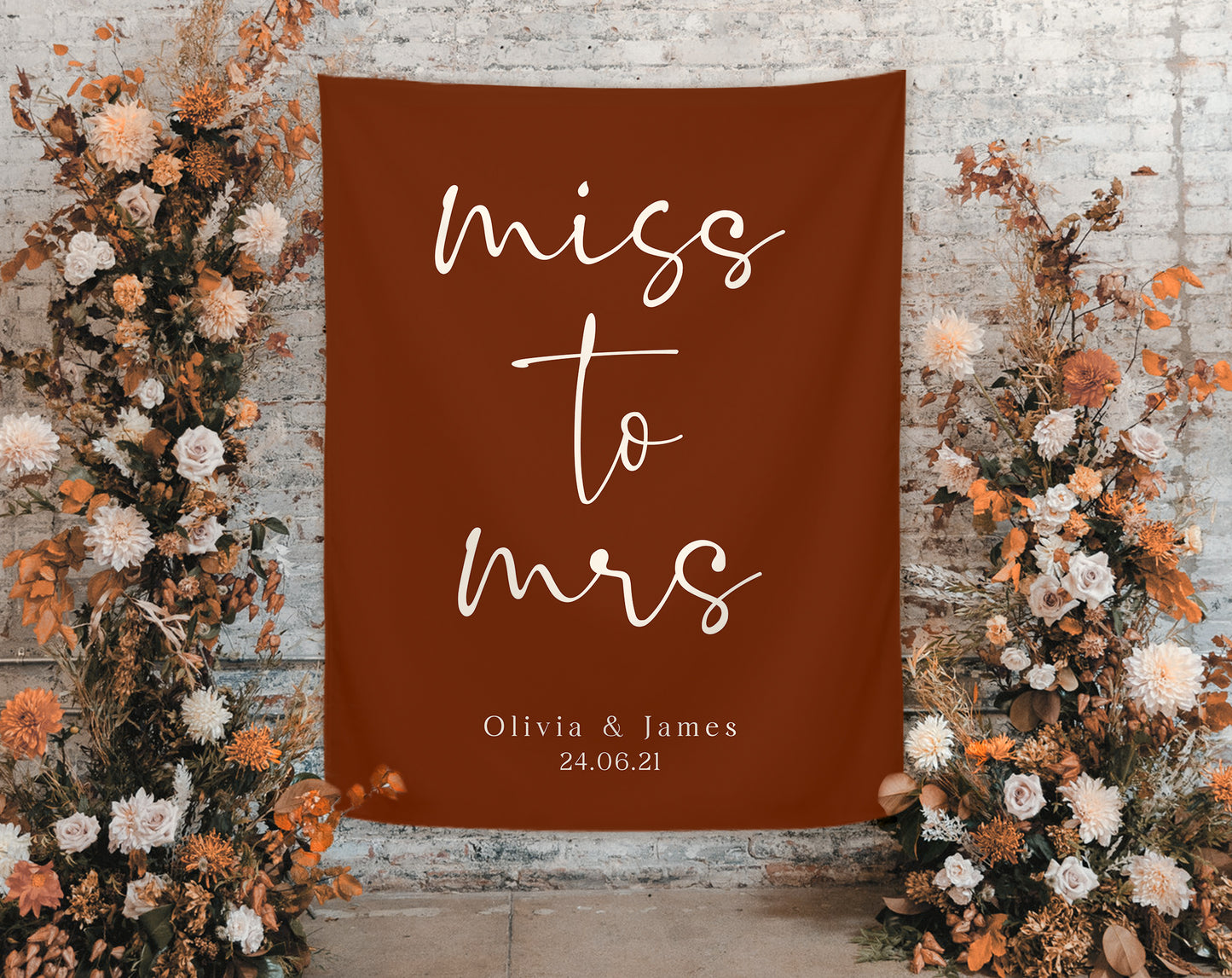 Miss To Mrs - Wedding Backdrop