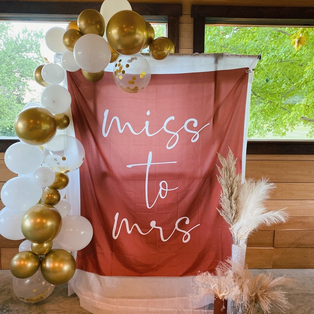 Miss To Mrs - Wedding Backdrop