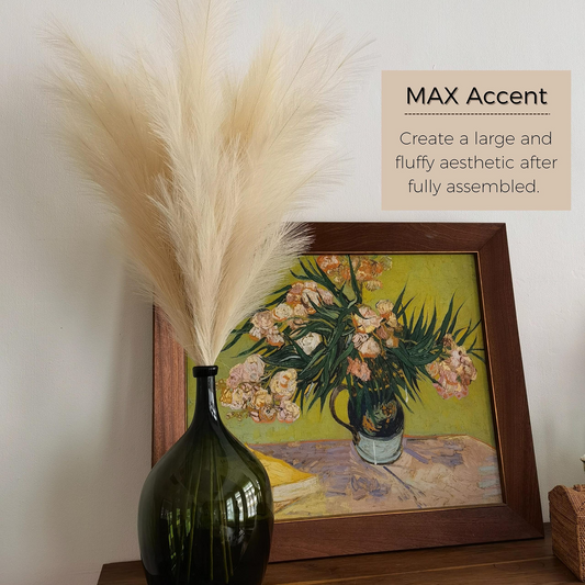 5 PCS 43 Inches/110cm Faux Pampas Grass, Design for Assembly, Ivory Cream